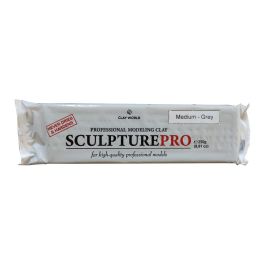 Clay World Sculpture Pro - Professional Modeling Clay 250 GM - Grey (Medium)