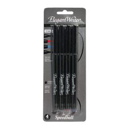 Speedball Elegant Writer - Permanent Calligraphy Marker - 1.3 MM - Chisel Tip - Set of 4 Markers