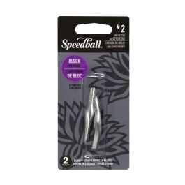 Speedball Printmaking Tool - #2 Lino Cutter - Large V - Pack of 2 - Blister Pack