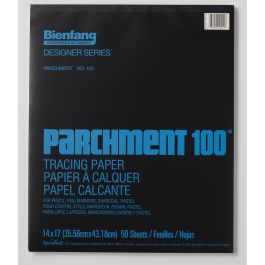 Speedball Bienfang Parchment 100 Tracing Paper - Fine Tooth 40 GSM - 35.56 cm x 43.18 cm or 14