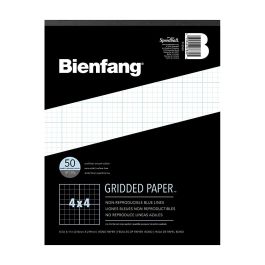 Speedball Bienfang Designer Grid (4 x 4) Paper - Smooth 75 GSM - 27.94 cm x 35.56 cm or 8.5