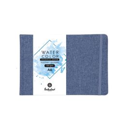 Scholar Artists' Watercolour Journal - A6 (10.5 cm x 14.8 cm or 4.13 in x 5.8 in) Natural White Cold Press 300 GSM, Blue Travel Journal of 28 Sheets