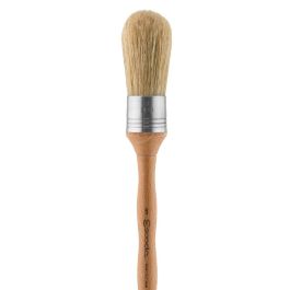 Escoda Natural Chungking Hog Bristle Brush - Series 7500 - Round Domed - Long Handle - Size: 4