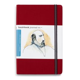 Speedball Hand Book Drawing Journal - Vermilion Red Woven Cloth Cover 140 GSM - 20.95 cm x 13.97 cm or 8.25