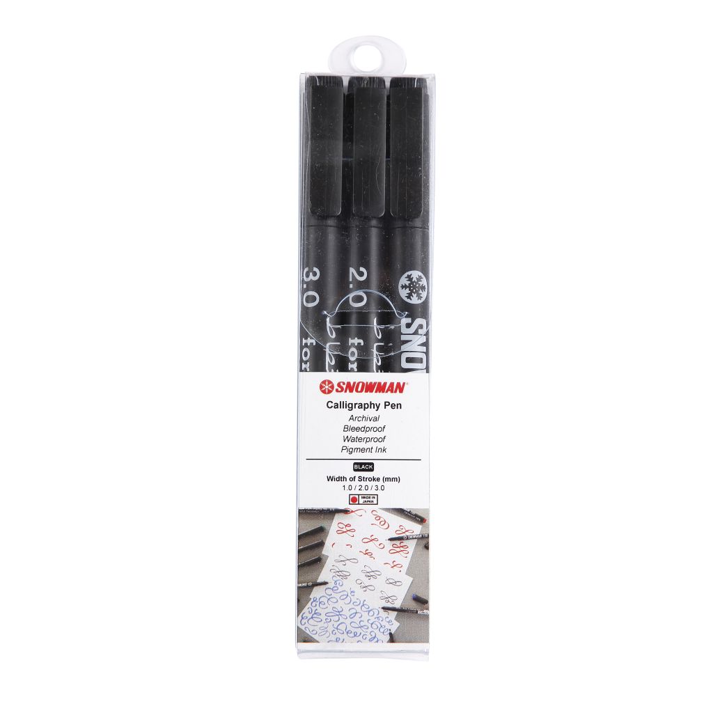 Snowman Calligraphy Pens - Set of 3